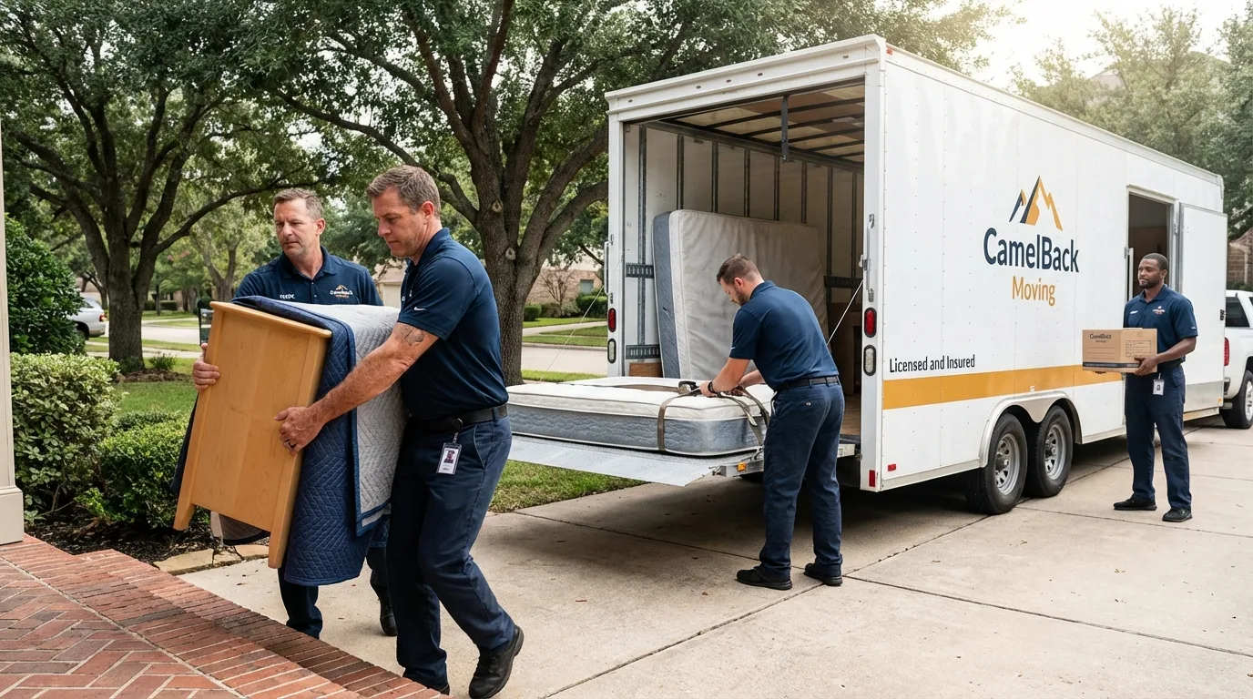 Crew loading residential truck for cross-state move from Sea Girt, NJ